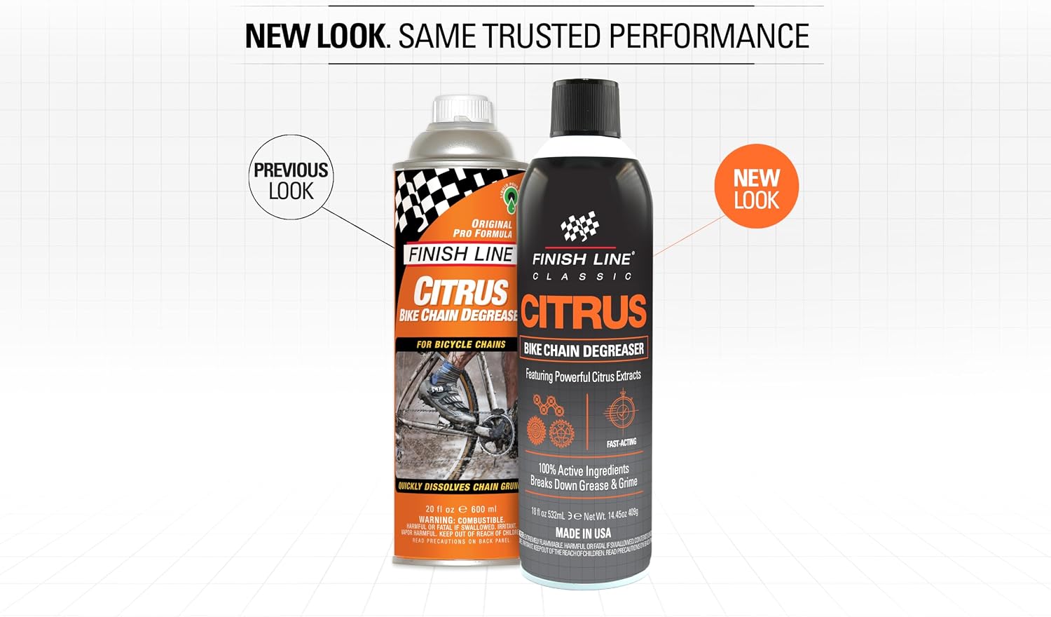 Finish Line Citrus Bike Degreaser – Biodegradable, Non-Toxic Formula with Orange Peel Extracts, Penetrates Deep and Dilutes for Versatile Cleaning, 1 Gallon
