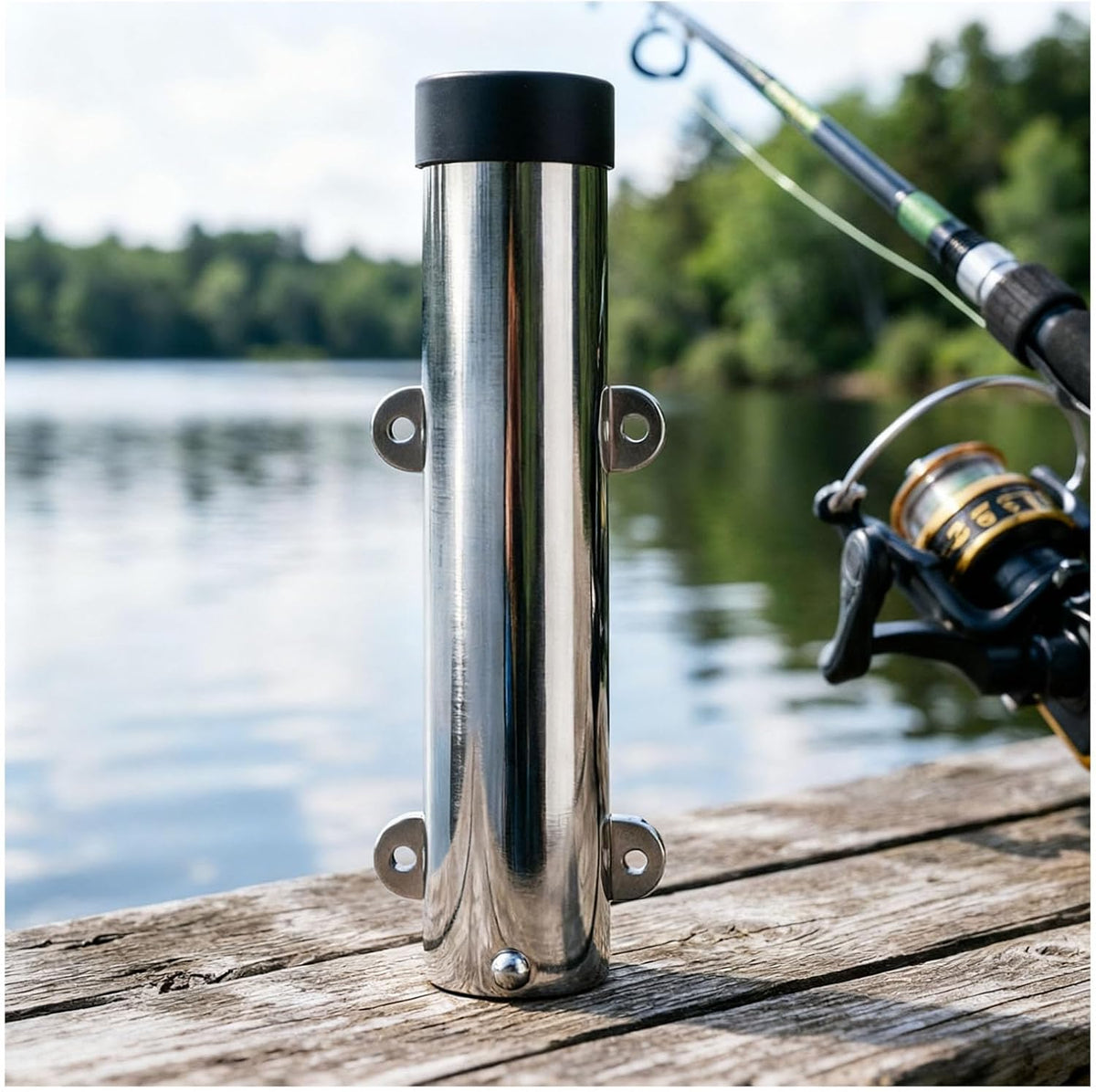 Tube Wall Mounted Vertical Fishing Rod Rack for Boat/Yacht