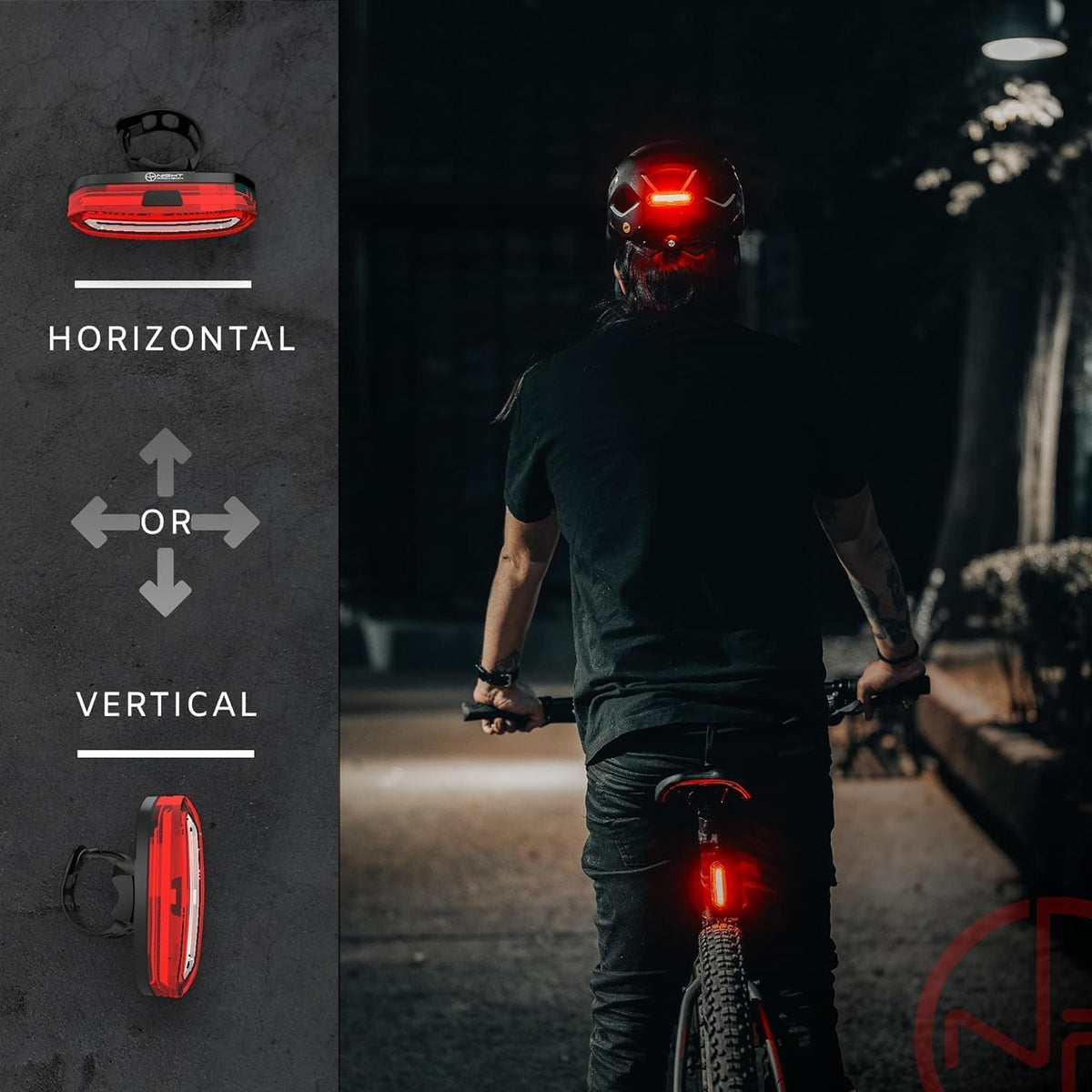 Super Bright Rear Bike Light - Red & White Back LED - USB-C Rechargeable 14hr Max - Best Safety Flashing Lights - Visible for Night Riding, Adults, Kids, Road, Mountain, Dirt, e Bicycle, reflectors