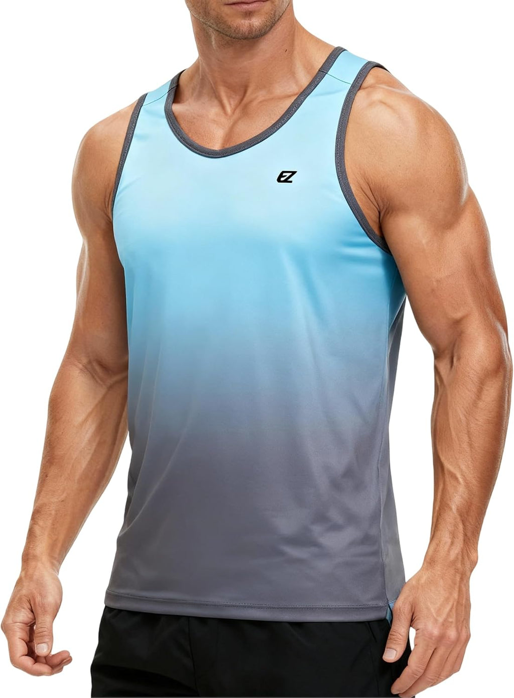 EZRUN Men's Quick Dry Workout Tank Top UPF 50+ Sweat-Wicking Gym Shirt
