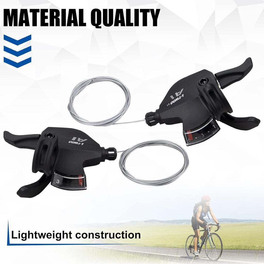 WEEROCK Bike Shifter Lever 18 Speeds 3X6 Thumb Gear Shift Lever for Mountain Bicycle