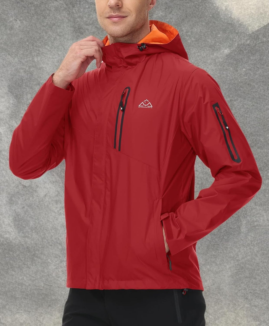 TBMPOY Men's Lightweight Rain Jackets Waterproof Raincoat with Hood
