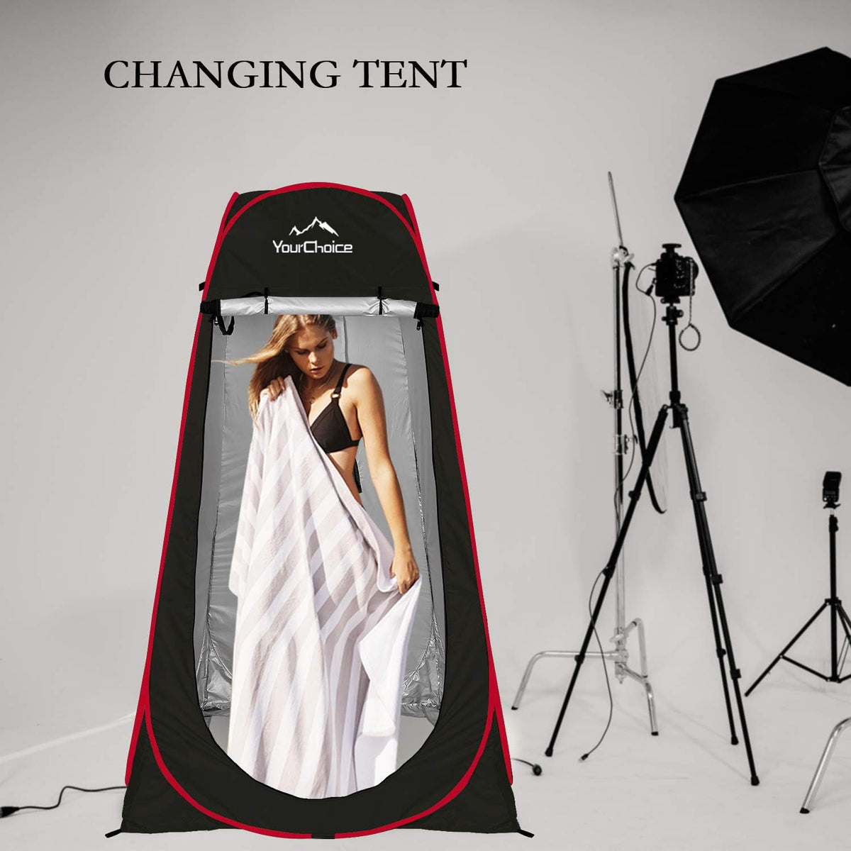Your Choice Pop Up Shower Tent 47.2" Wx74.8/82.7" H Privacy Changing Tent
