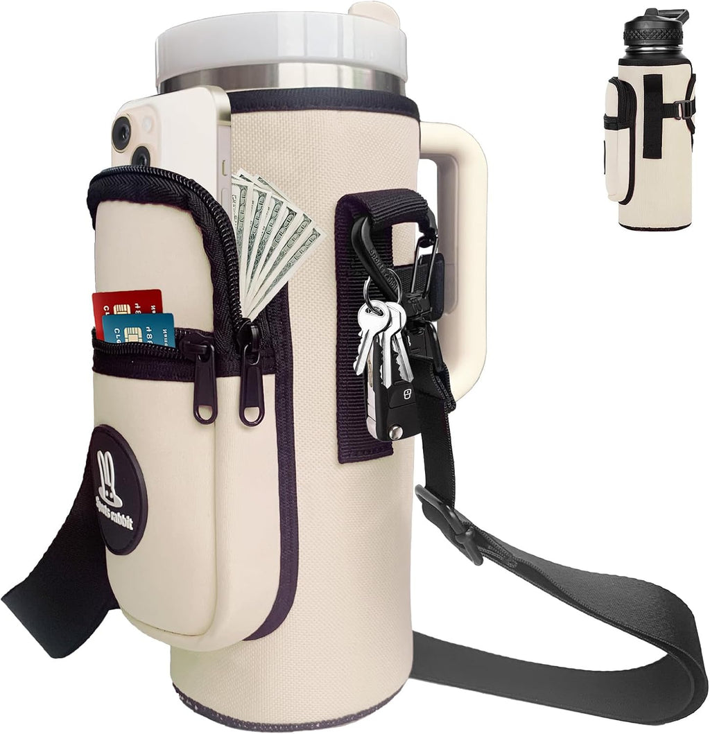 Sports rabbit Universal Water Bottle Holder with Strap & Phone Pocket