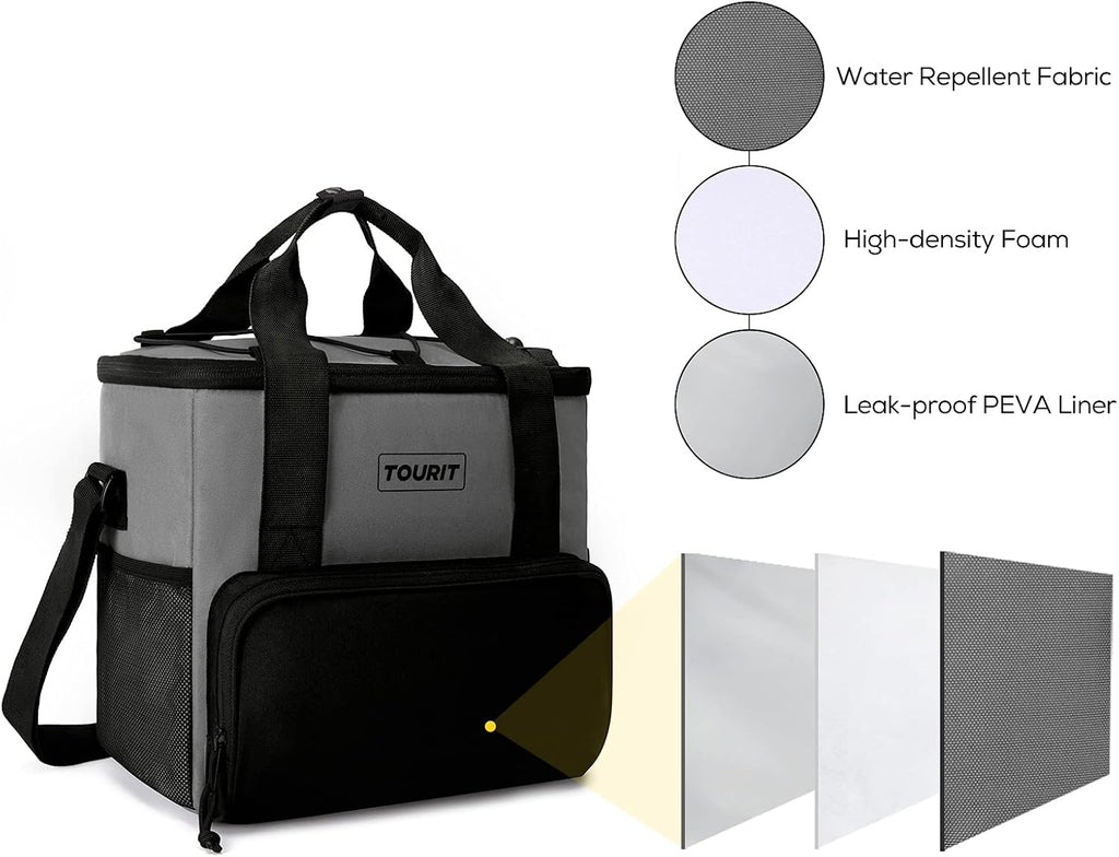 TOURIT Small Soft Cooler Bag Insulated, 24/35/46-Can Lunch Cooler Bag, Ice Chest, 14.6/24/32L Leakproof & Portable Coolers for Picnic, Beach, Camping, Work, Travel, Trip