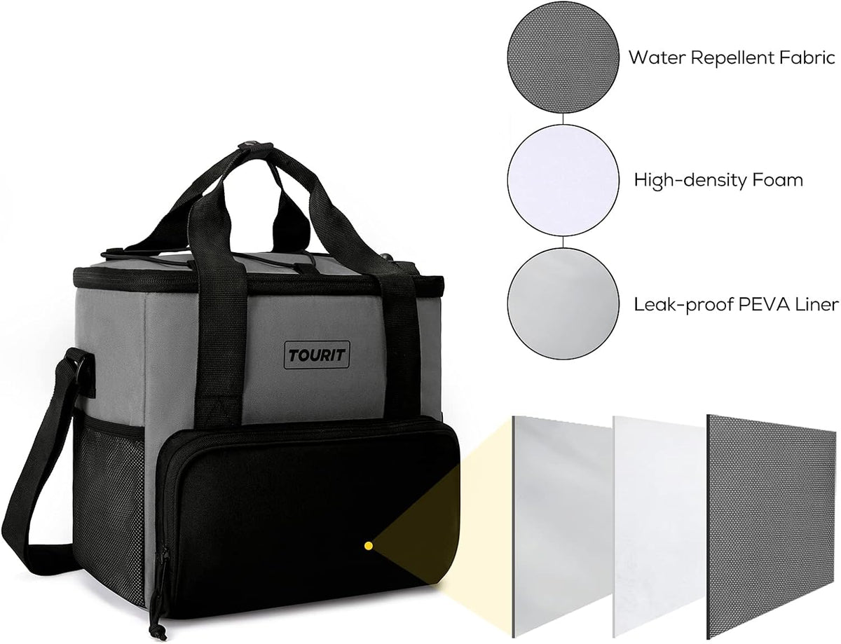 TOURIT Small Soft Cooler Bag Insulated, 24/35/46-Can Lunch Cooler Bag, Ice Chest, 14.6/24/32L Leakproof & Portable Coolers for Picnic, Beach, Camping, Work, Travel, Trip