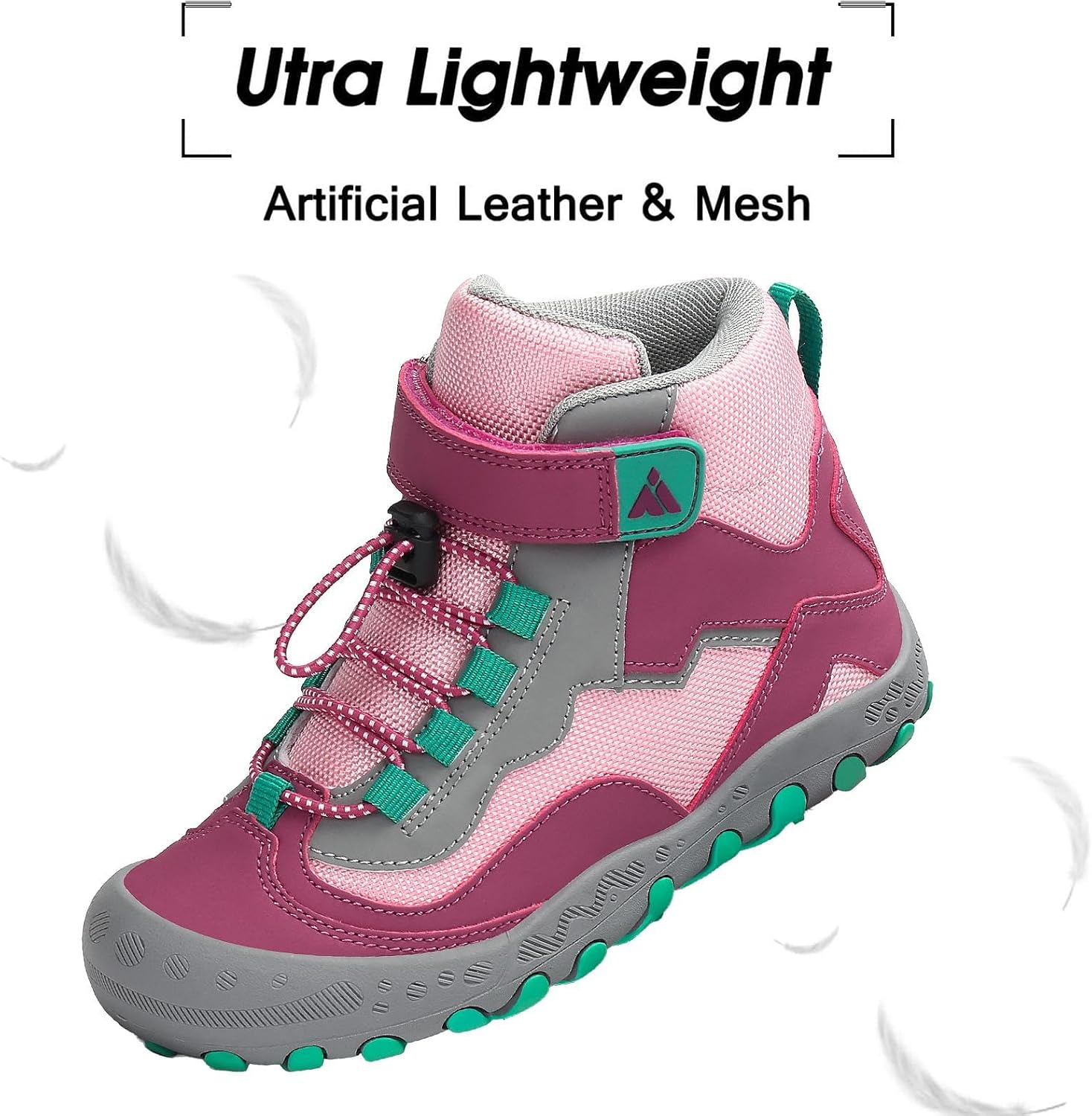 Mishansha Kids Hiking Boots Toddler Boys Girls Hiking Shoes Outdoor Trail | Kids Sneakers Anti-Collision, Water-Resistant, Non-Slip Athletic Trekking Shoes for Walking, Camping, School& Play Outdoor