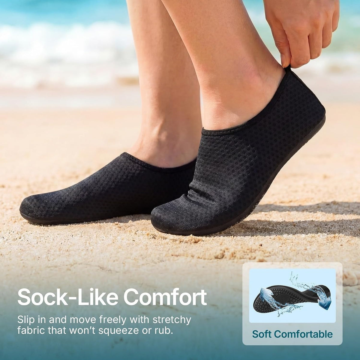 Water Shoes for Women Men Quick-Dry Aqua Socks Swim Beach Outfits Barefoot