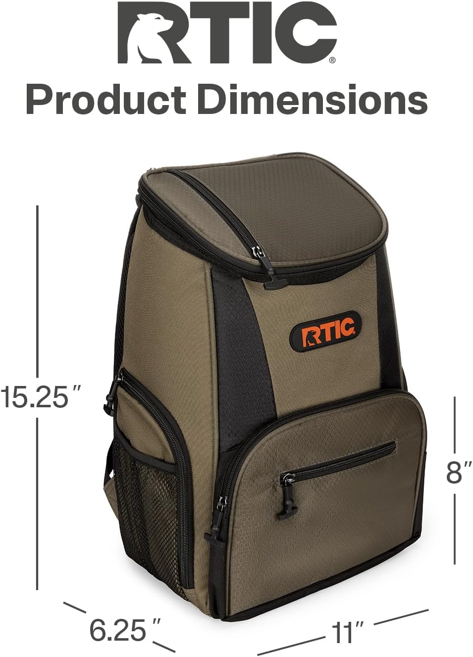 RTIC Lightweight Backpack Cooler Soft Insulated Portable Bag for Lunch, Beach, Drink, Beverage, Travel, Camping, Picnic, Car, Hiking,