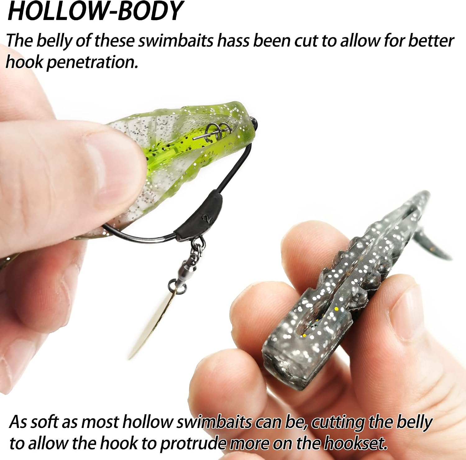 Soft Fishing Lures Paddle Tail Swim Baits for Bass Fishing