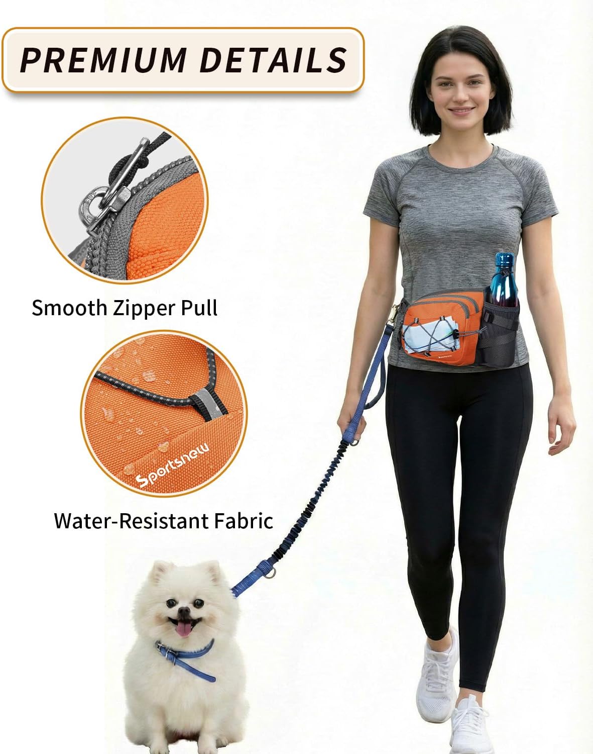 sportsnew Waist Pack with Water Bottle Holder, Fanny Pack for Men Women