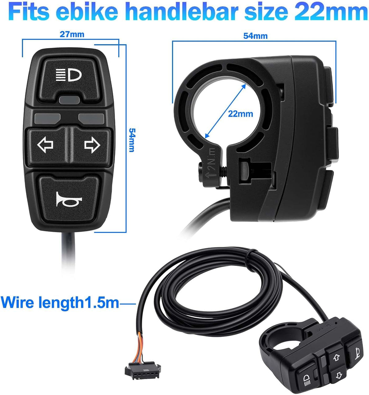Ebike Light Kit, Taillight with Turn Signals, with Brake Light