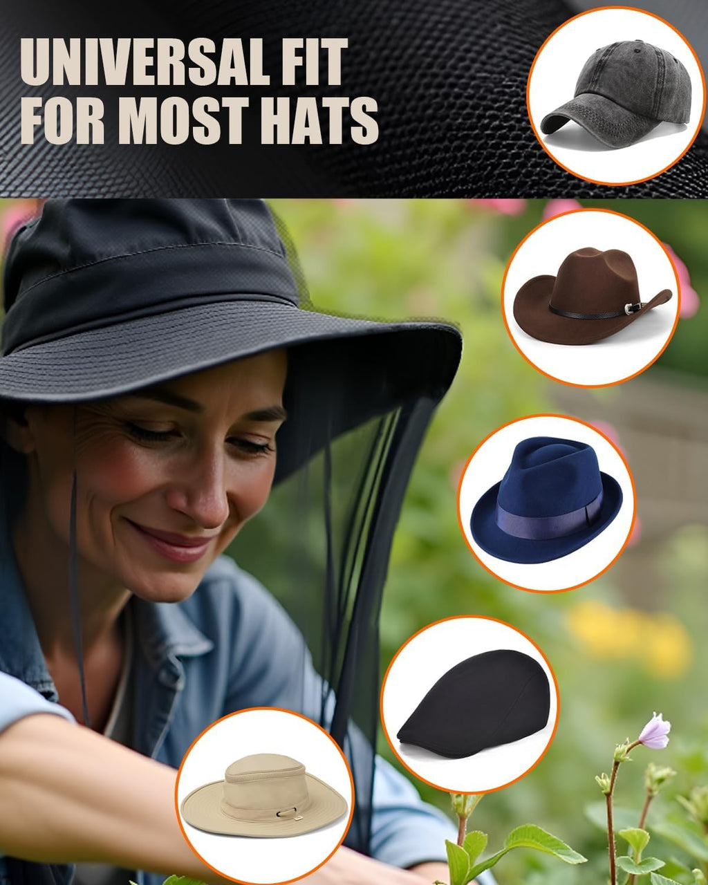 Mosquito Head Net,2 Pack Ultra Fine Ice Silk Cooling Large Long Mesh