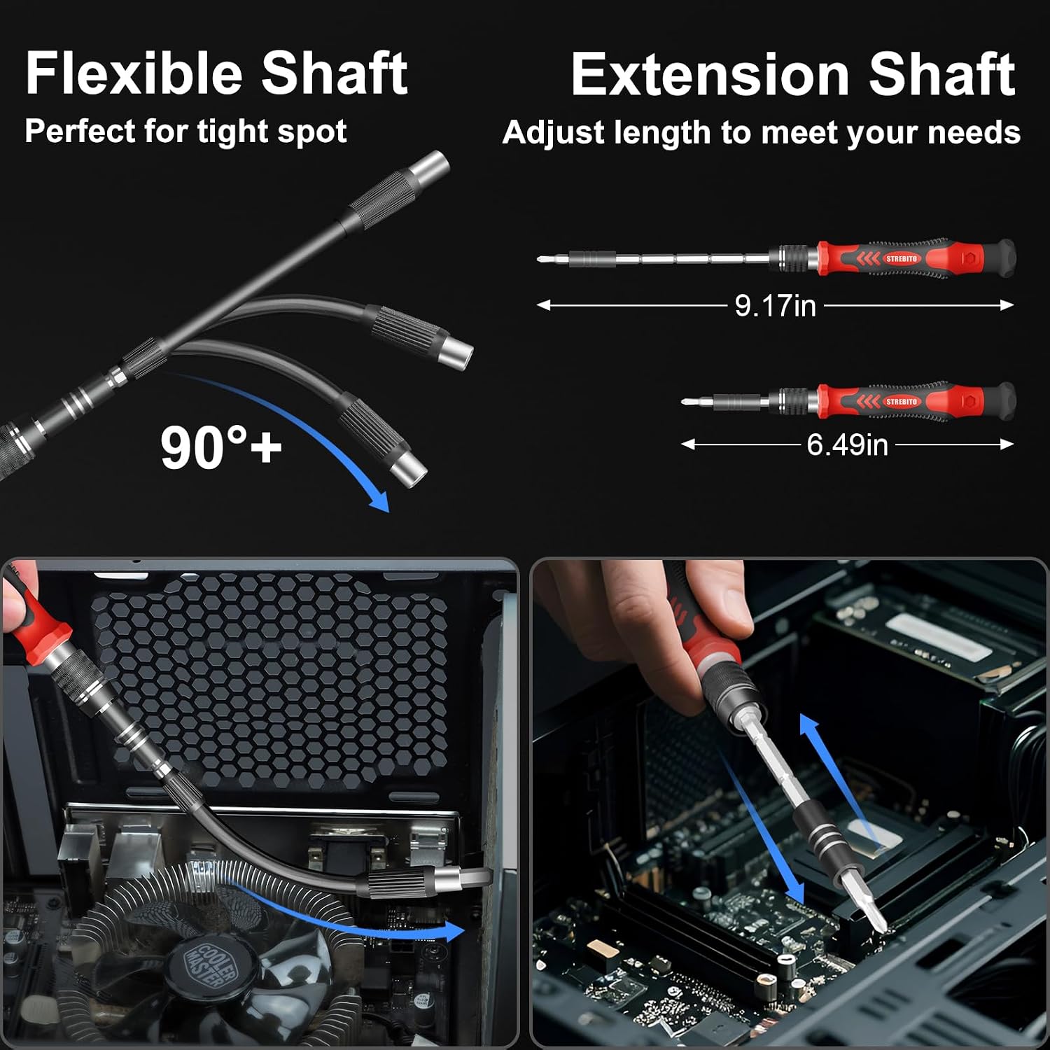 STREBITO 144-Piece Upgraded Electric Screwdriver