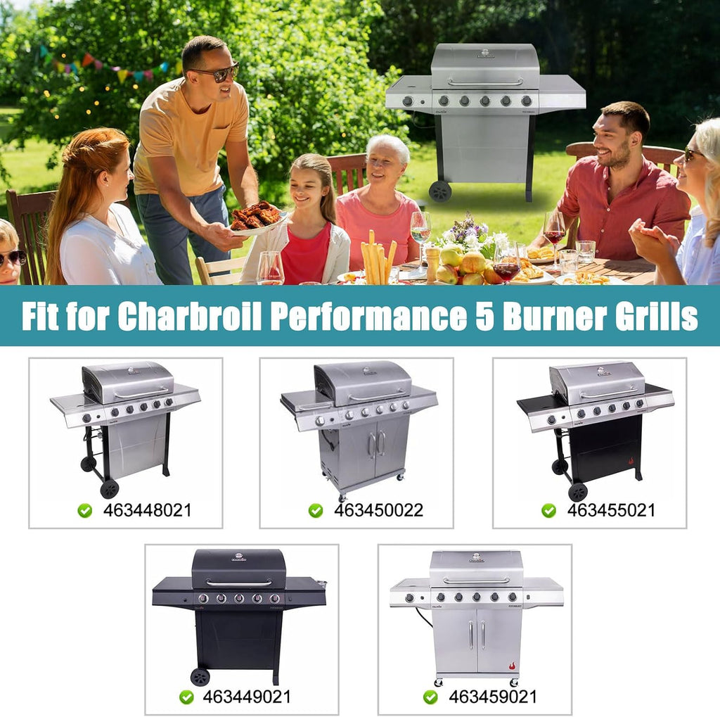 Criditpid Grill Grates for Charbroil Performance 5 Burner 463448021 463449021 463455021 463450022 463459021 463458021, Cooking Grates Replacement Parts for Charbroil Grill G426-0005-W1 G426-0004-W1