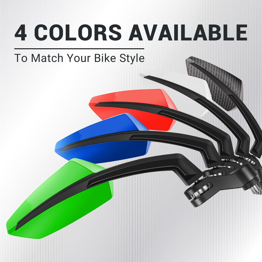 Zycle Bike Mirrors, EBike Mirrors for Handlebars, 360° Adjustable Bicycle Rear view Mirror, 22.2mm Diameter Universal Bike Accessories, 1 Pair, Black