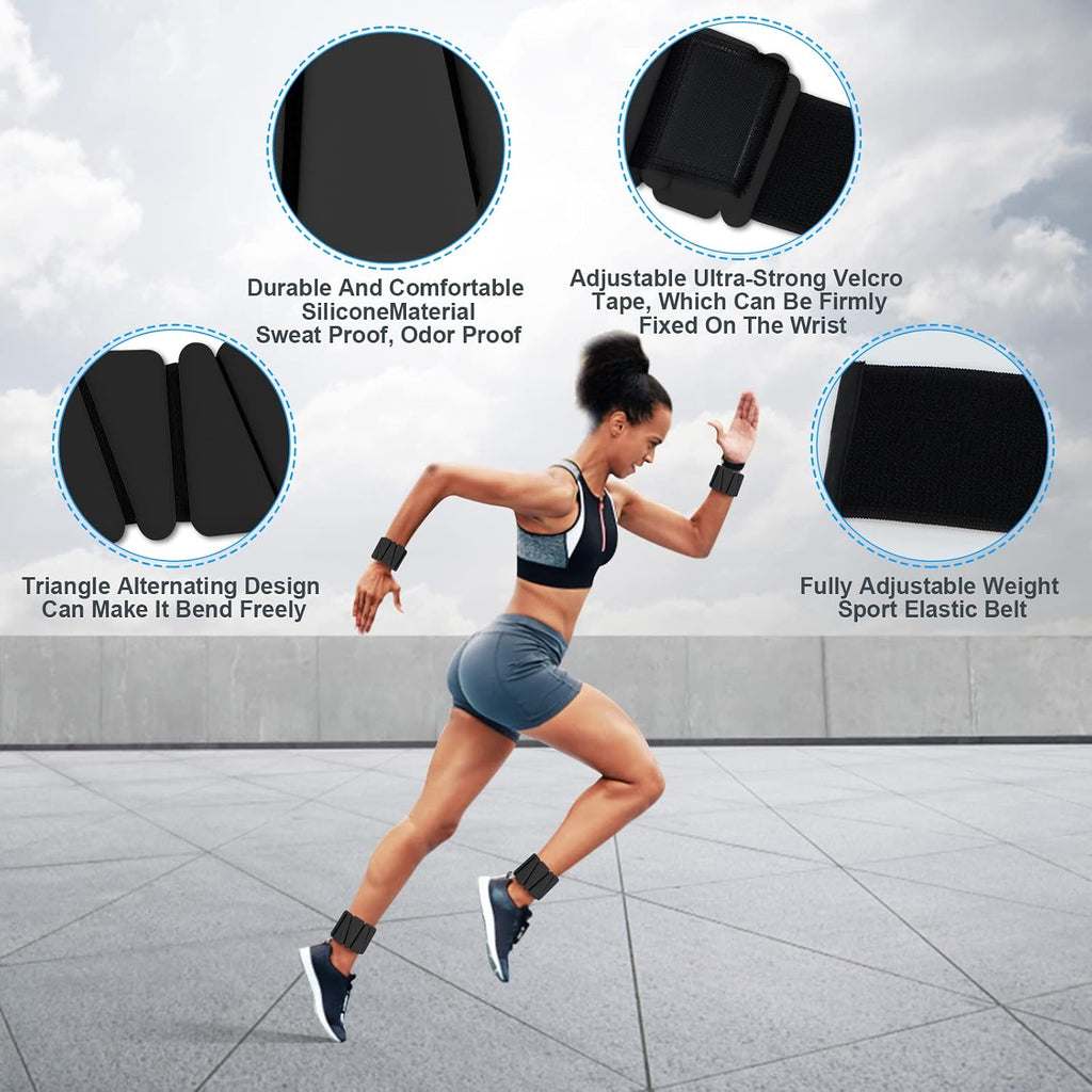 Wrist Weights Set of 2 (1 lb Each), Ankle Weights for Women & Men
