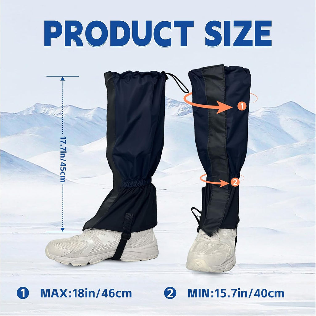 Gators for Hiking Boots,Adjustable Leg Gaiters for Women and Men Boots, Waterproof and Breathable Trail Gaiters for Hiking, Snow and Garden Weeding