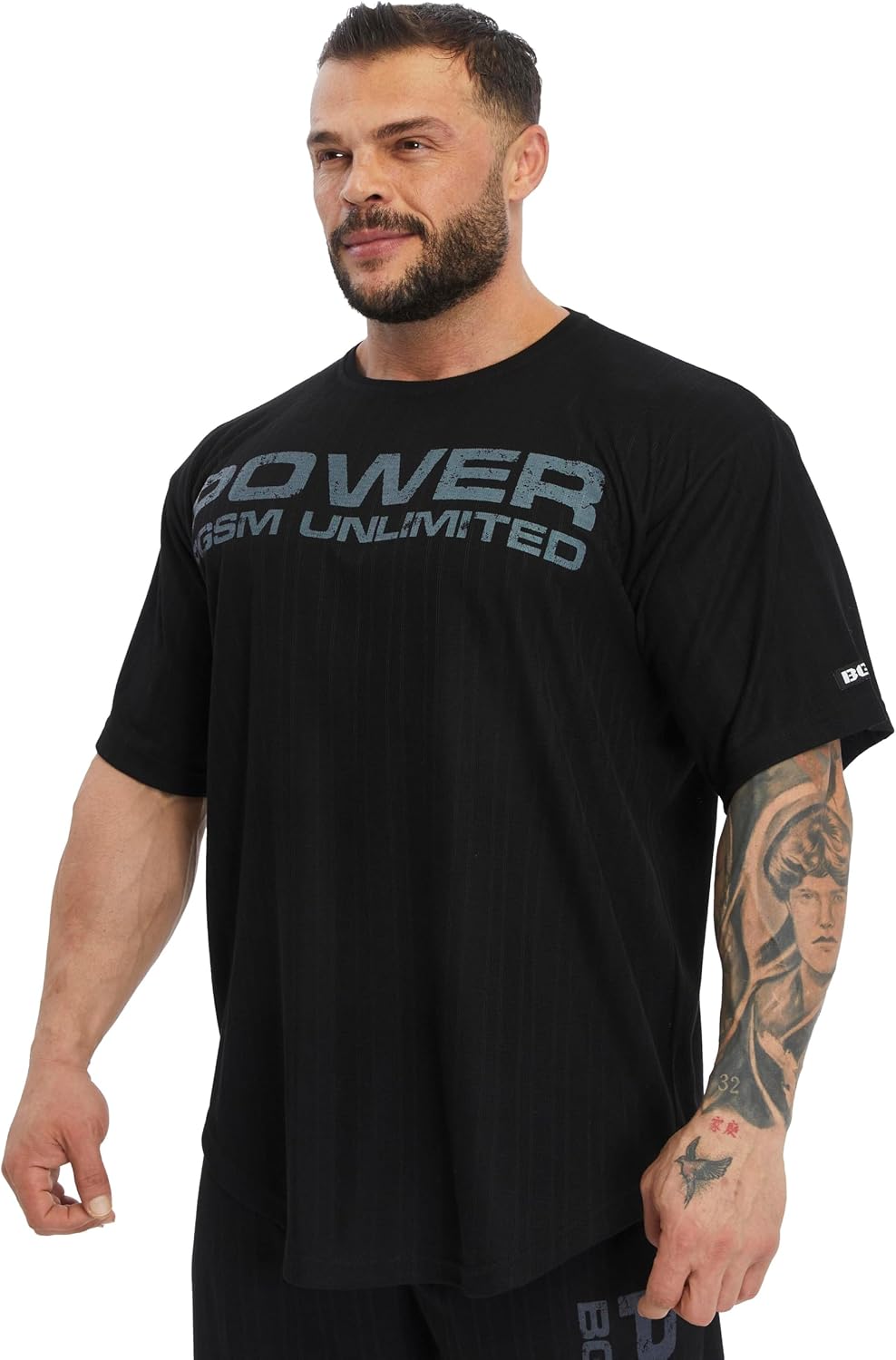 Men's Oversize Gym Fitness and Bodybuilding T-Shirt, Cotton O-Neck Lifestyle Top