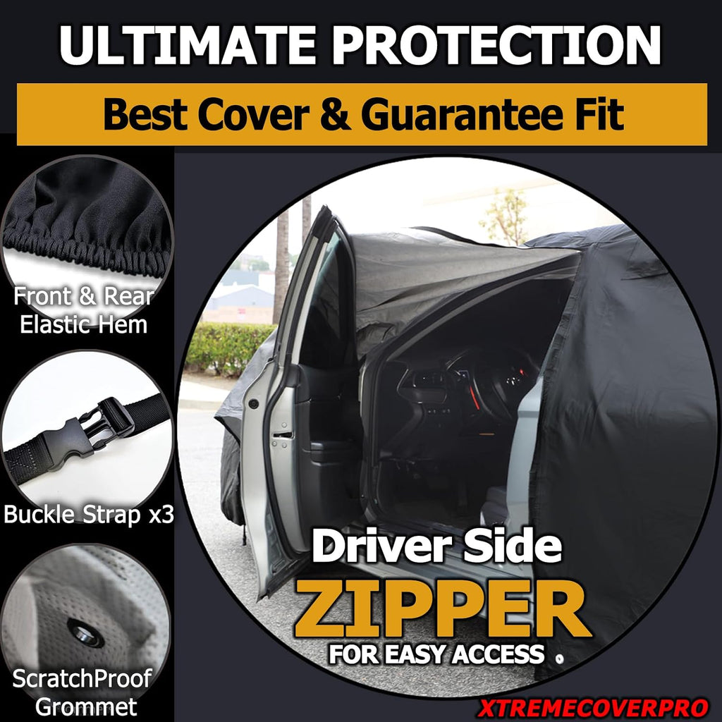 All Weather Waterproof car Cover Good for rain Snow uv Protection dust Compact Coupe Mustang XLR F-Type 370z SL550 GR Supra 300SL SC430 Mazda3 Black