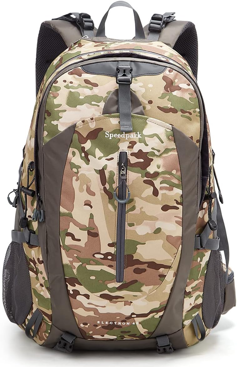 SPEEDPARK 40L Hiking Backpack, Lightweight Camping Daypack with Rain Cover