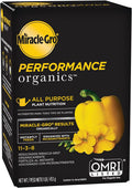 Miracle-Gro Performance Organics All Purpose Plant Nutrition, 1 lb. - All Natural Plant Food for Vegetables, Flowers and Herbs - Apply Every 7 Days for Best Results - Feeds up to 200 sq. ft.