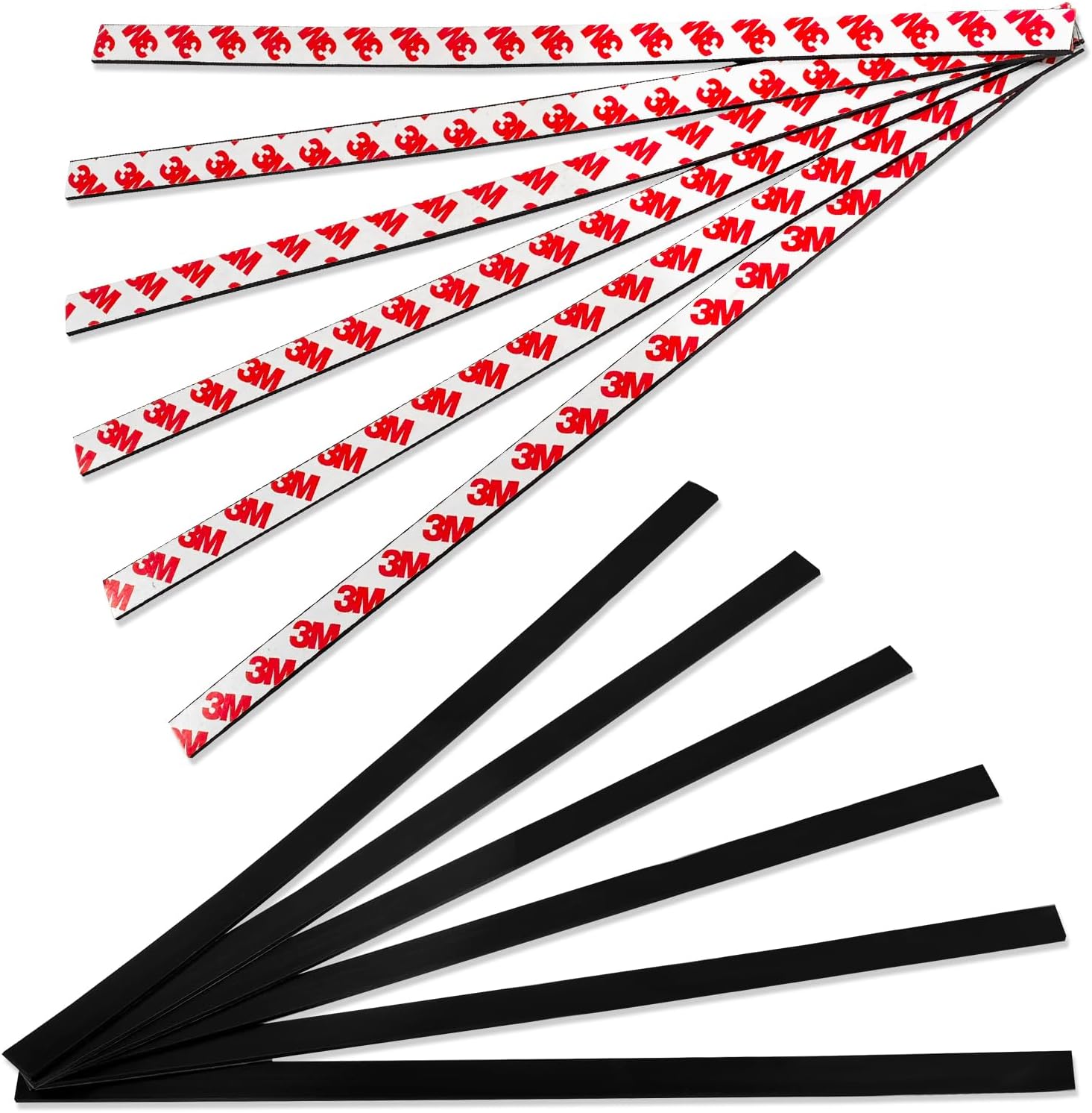Magnetic Strips with Strong Adhesive Backing (22 Pack, 12" x 0.5") Flexible Magnetic Tape Heavy Duty, Flat Rubber Magnet Tape Strip for DIY Crafts, Art Projects, Photo, Tool Storage