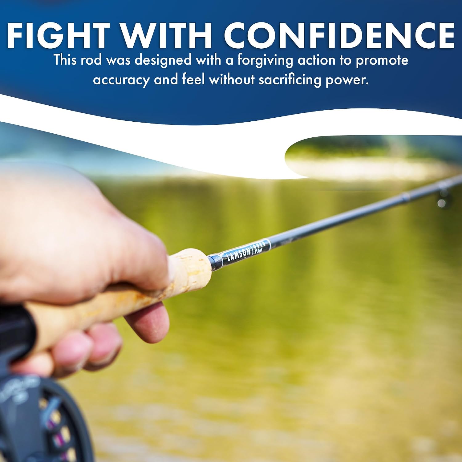LAMSON Guru Medium Fast Action Fly Fishing Rod, All-Water 9' 4-piece w/Tube