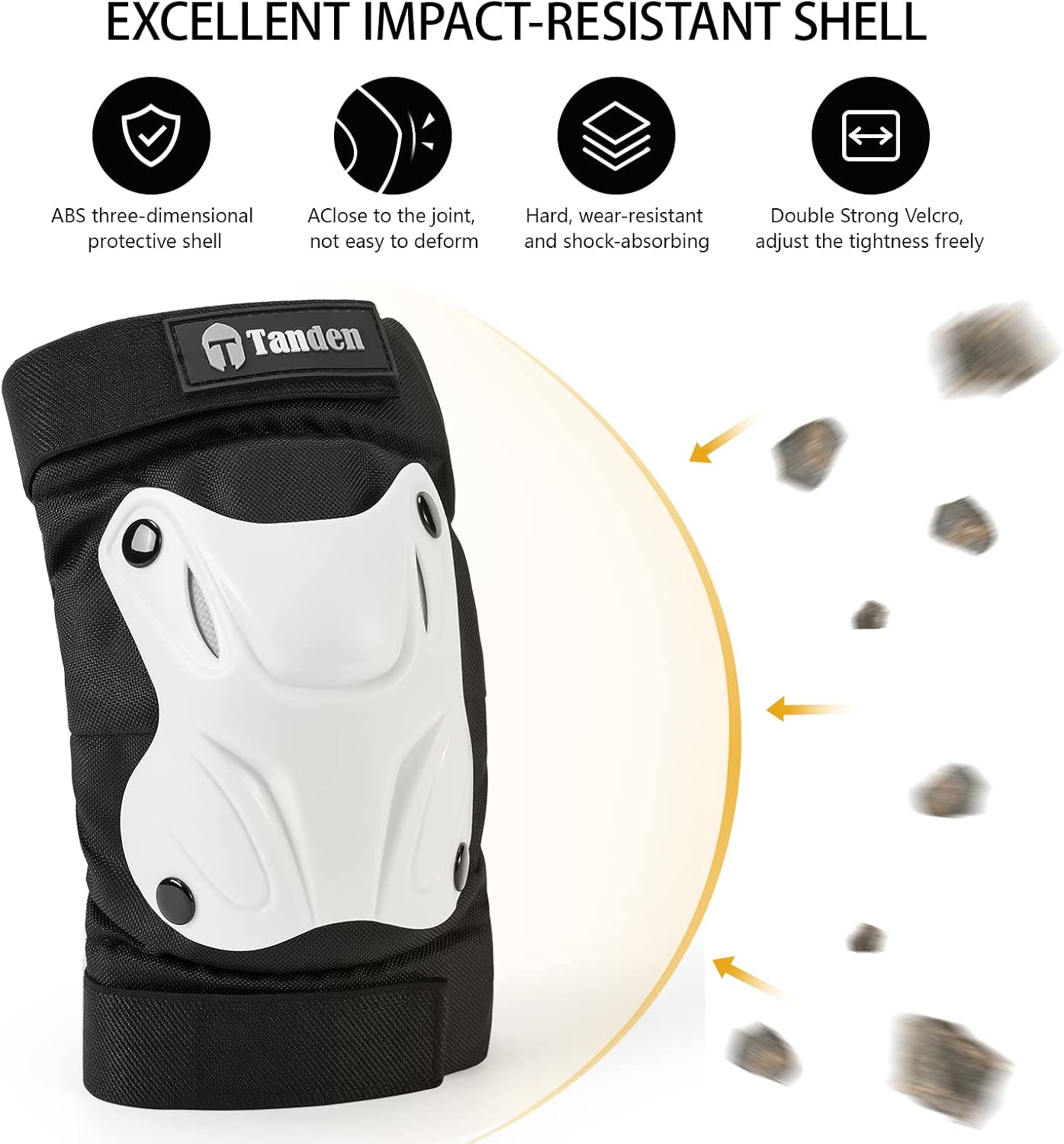 Tanden Skating Protective Gear Knee and Elbow Pads Wrist Guards for Roller Skating Skateboarding, Skate Pads Adult Knee Pads