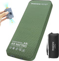 Self Inflating Sleeping Pad With Electric Pump, 4" Thick Memory Foam Sleeping Pad For Camping, 9.5 R-Value Insulated Sleeping Mat, All Season Camping Air Mattress For Tent Travel Car (Green)