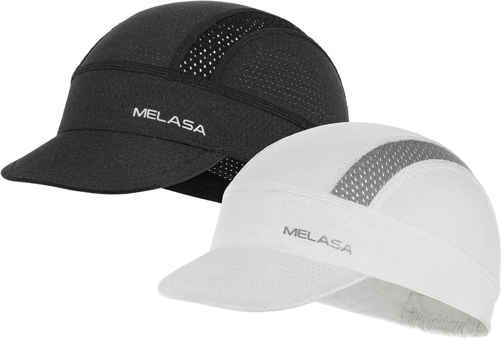 MELASA 2 Packs Lightweight Cycling Cap Breathable Mesh
