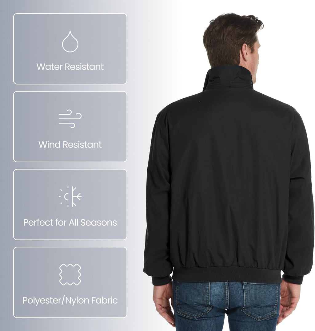Weatherproof Men's Golf Jacket - Lightweight Windbreaker, Water-Resistant Microfiber Shell, Perfect for Golf & Casual Wear