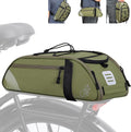 YEEGO DIRECT Bike Rack Bag, 14L Expandable Capacity Bike Bags for Bicycles Rear Rack,Water-resistant Bike Trunk Panniers Reflective Design, Crossbody Shoulder Bag for Commuting Outings(Green)