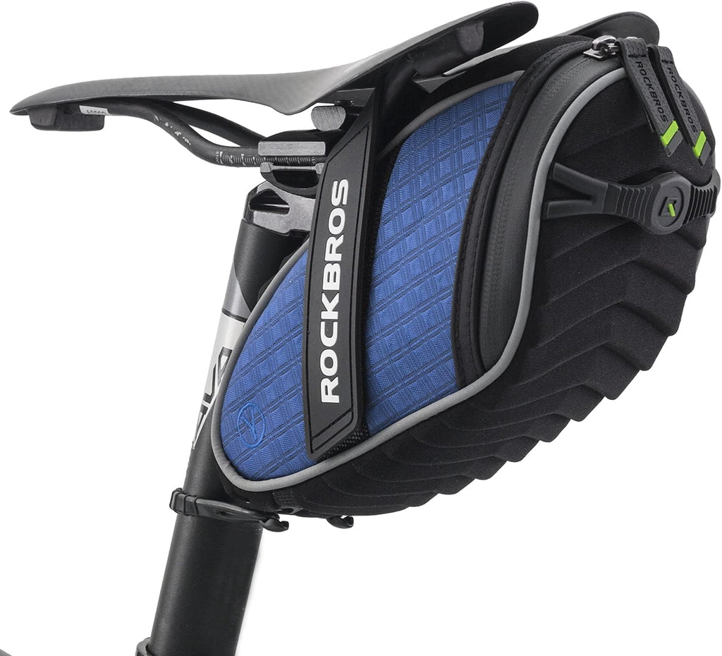 ROCKBROS Bike Saddle Bag Under Seat Bicycle Seat Bag 3D Shell for MTB/Road