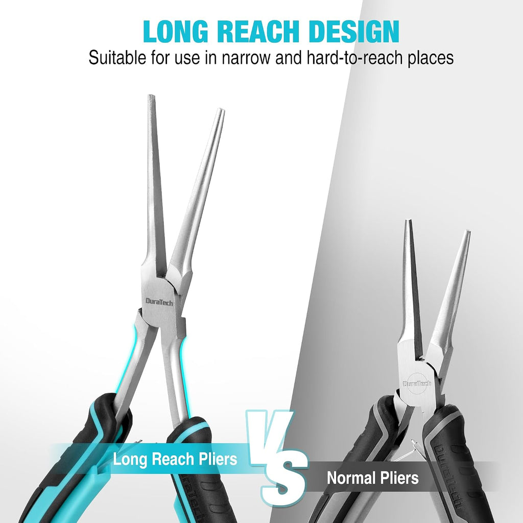 DURATECH 7" Long Reach Needle Nose Pliers, Extra Long Nose Pliers