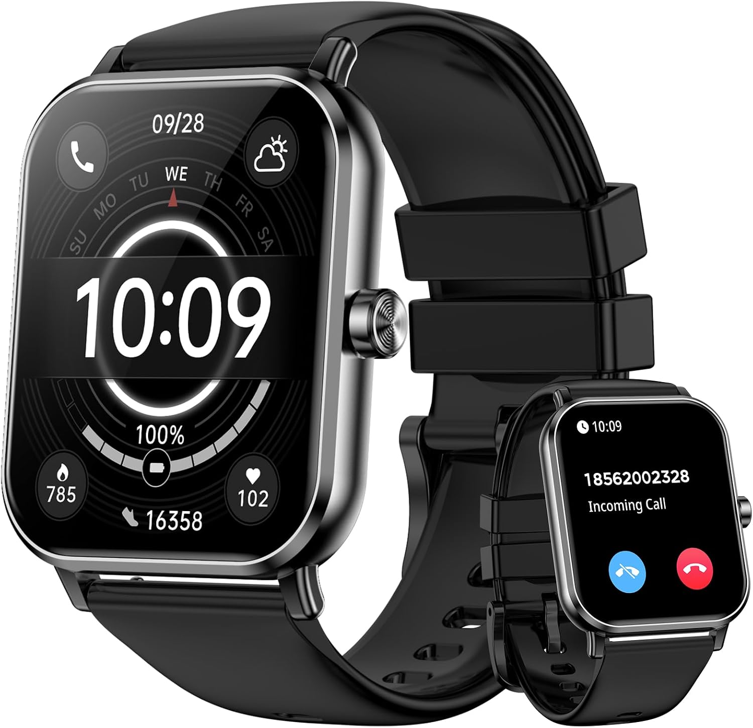 Smart Watch - 2026 Upgraded Fitness Tracker 1.85" HD Bluetooth Call and Text Smartwatch with 7 Day Battery 5 ATM Waterproof Heart Rate Sleep Monitor 130+ Sport Modes for Android & iOS (Beige)