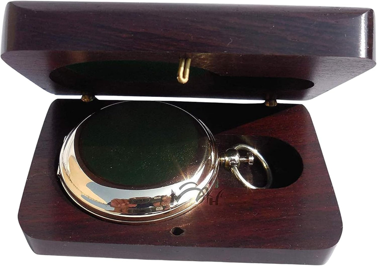 Brass Compass Gift – Push Button Compass Keepsake Gift for Son, Boys, Men, Graduation Gift, Birthday Gift Idea, Inspirational Motivational Gift for Him, Unique Gift Idea, Collectible Desk Decor