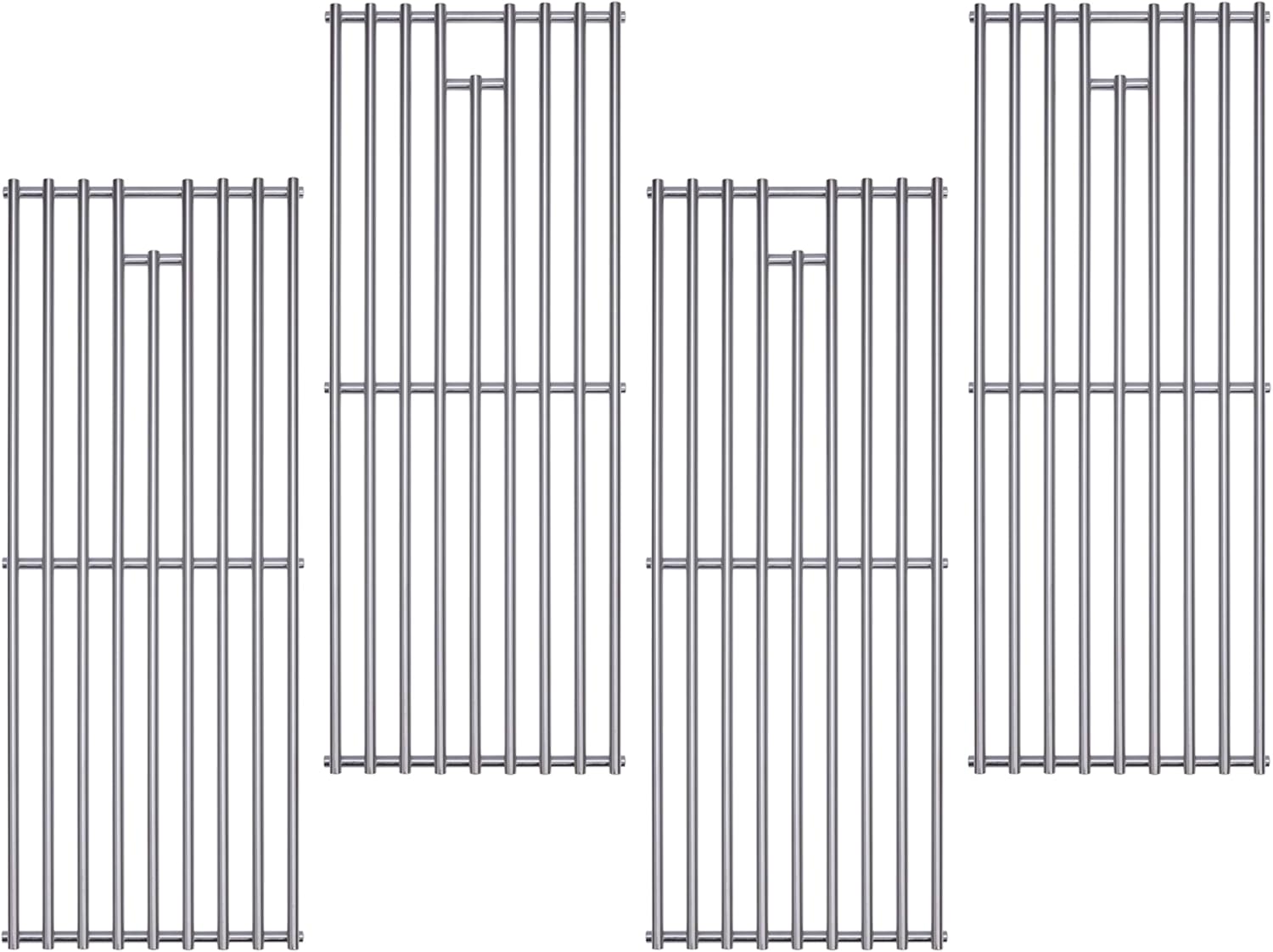 Upgrade 4 Pack 8mm 304 Stainless Steel BBQ Cooking Grill Grate Replacement Parts for Bull 16517,BBQ Angus 47628, Brahma, Lonstar Select, Outlaw Steer Premium, Lonestar Select,7 Burner Premium
