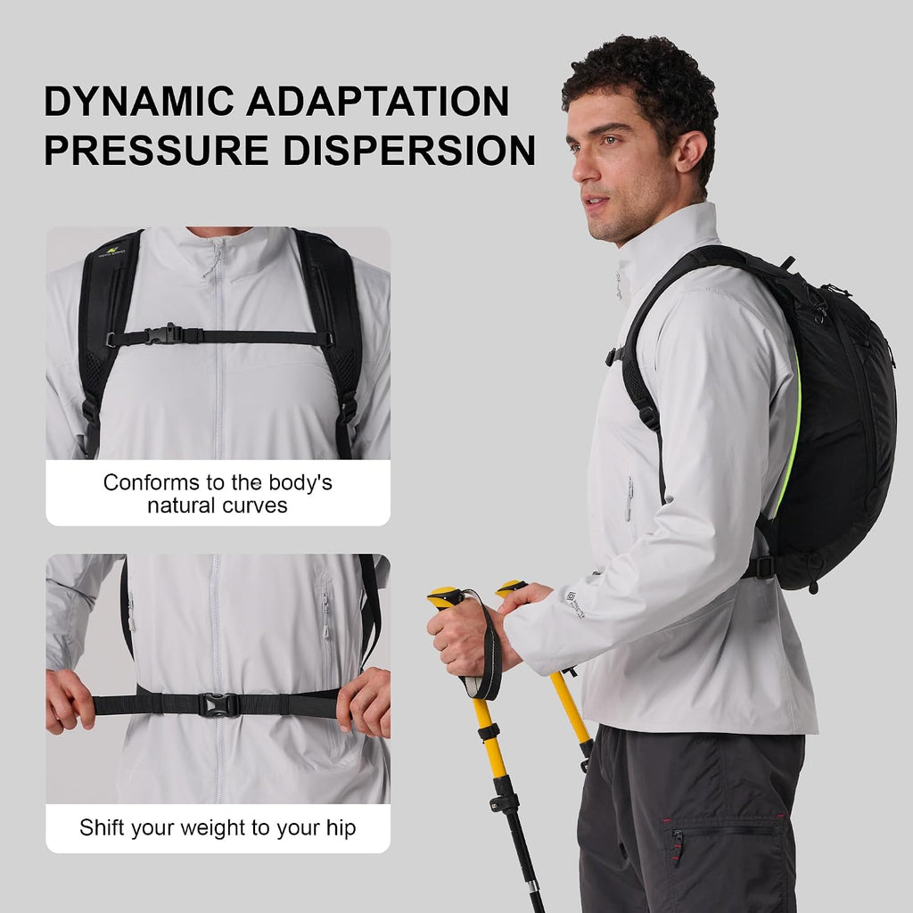 N NEVO RHINO Hiking Backpack, 10L Lightweight Daypack for Men Women