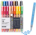 Grabie Pack of 18 Color Acrylic Paint Markers, 0.7mm Extra Fine Tip Pens