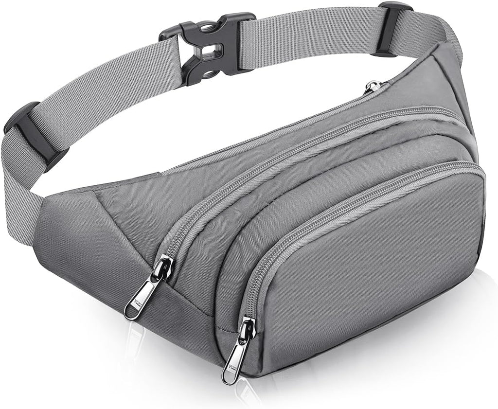 Large Fanny Pack for Women Men - Syican Waist bag with 3-Zipper Pockets