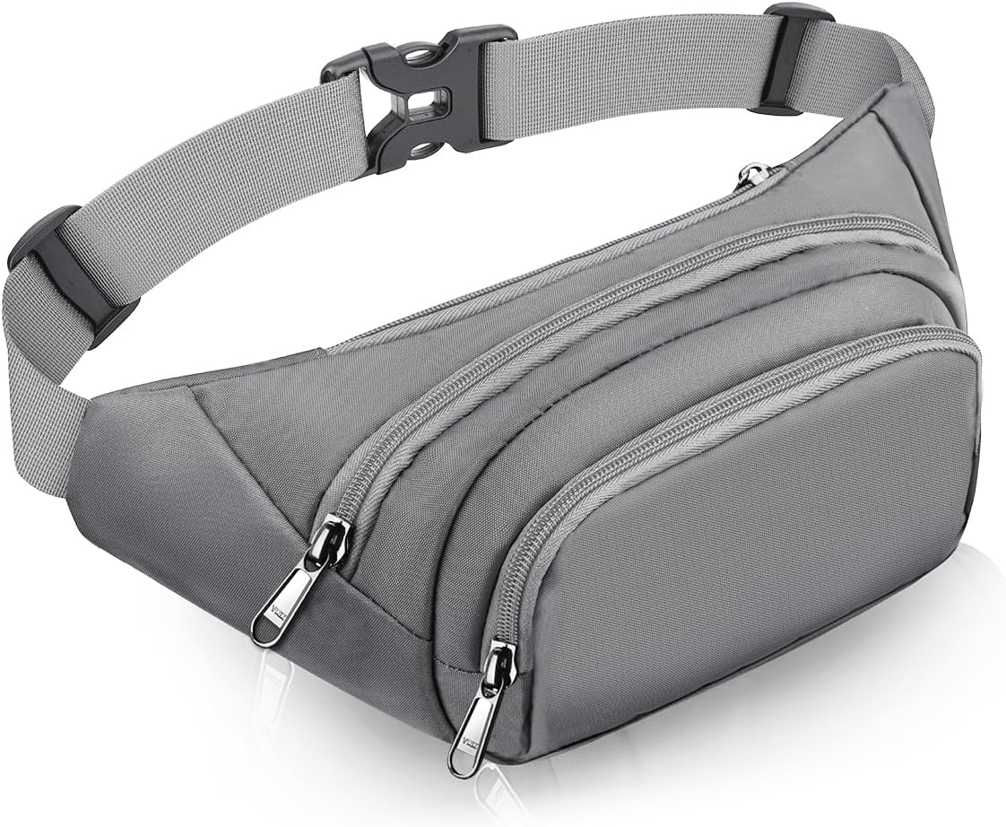 Large Fanny Pack for Women Men - Syican Waist bag with 3-Zipper Pockets