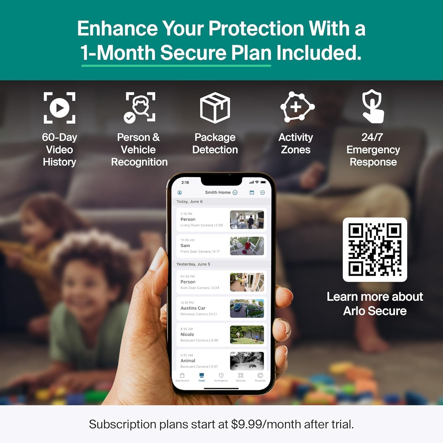 Security Cameras Wireless Outdoor - Arlo Essential Battery 2K (3rd Gen, Latest Version), Color Night Vision, Two-Way Audio, Home Security, Person/Package/Vehicle/Animal Detection, White - 2-Pack