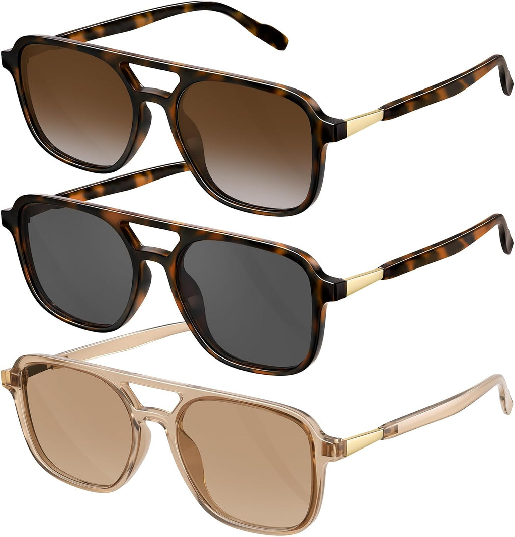 Retro Aviator Sunglasses for Women Men,Trendy Polarized Sun Glasses