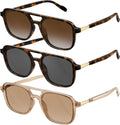 Retro Aviator Sunglasses for Women Men,Trendy Polarized Sun Glasses