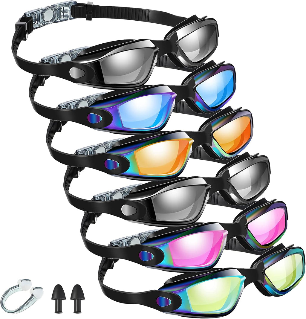 Flutesan 6 Pack Swim Goggles for Adults