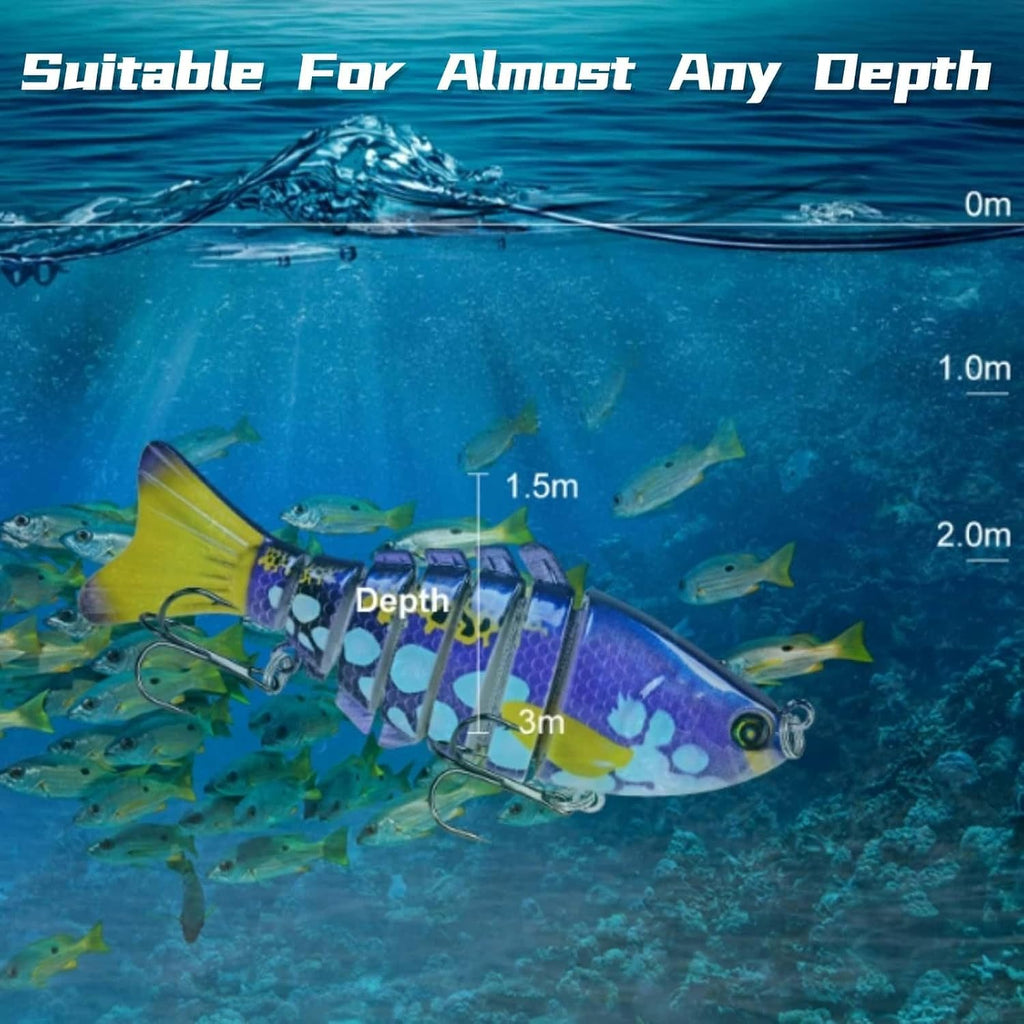 Multi-Segmented Fishing Lures, Glide Swim Bait Lure for Bass Fishing Stuff
