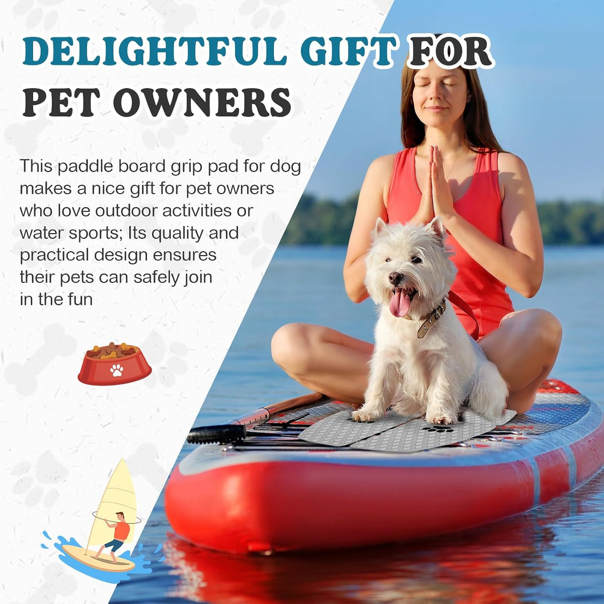 Drydiet Dog Traction Pad Dog Paddle Board Kayak Accessories