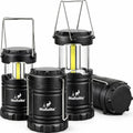 MalloMe LED Camping Lantern, Battery Powered Lanterns for Power Outages, Portable Hanging Collapsible Camping Lights for Outdoor, Home, Emergency, Hurricane Lamp Survival Outage Light 3 x AAA Operated