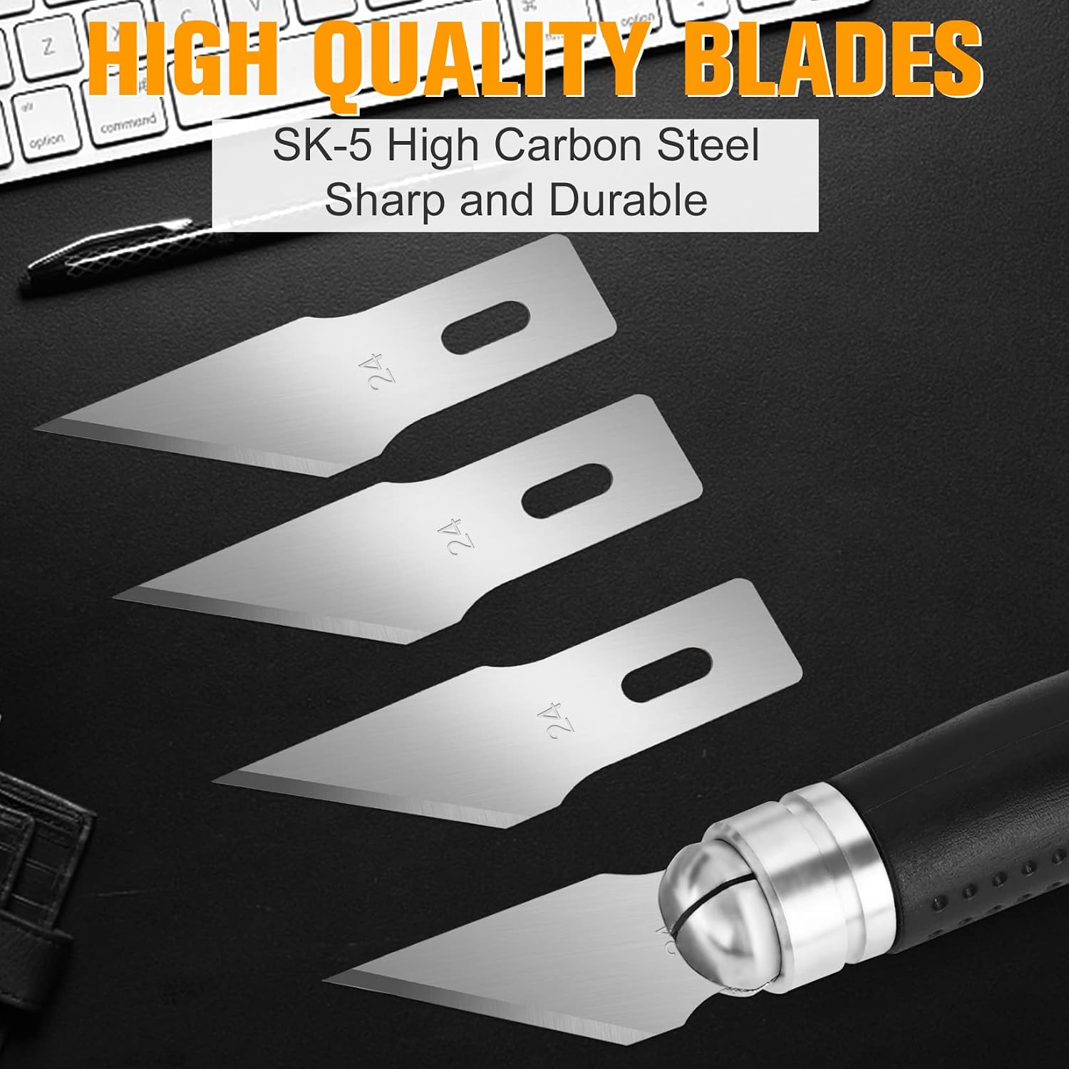 JETMORE 100 Pack Exacto Knife Blades #24, Craft Knife Blades Hobby & Craft